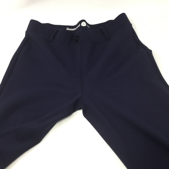Betabrand Navy Yoga Straight Leg Pull On Pants. - Picture 6 of 8